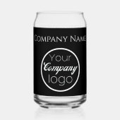 Benutzerdefiniertes Schwarz-weißes Add-Logo Hier W Dosenglas (Rückseite)