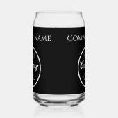 Benutzerdefiniertes Schwarz-weißes Add-Logo Hier W Dosenglas (Rechts)