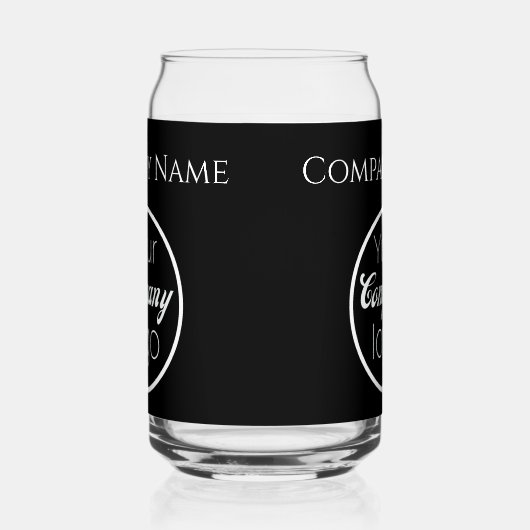 Benutzerdefiniertes Schwarz-weißes Add-Logo Hier W Dosenglas (Rechts)