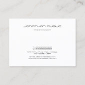 Benutzerdefiniertes Schwarz-weißes Monogramm Initi Visitenkarte (Rückseite)