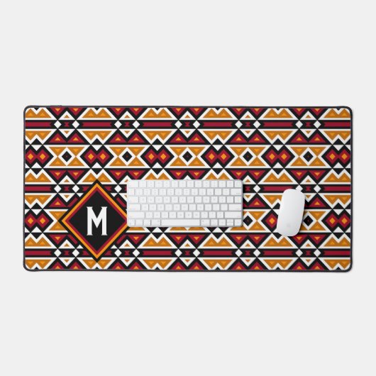 Benutzerdefiniertes Schwarz-weißes rotes Orange Et Schreibtischunterlage (Tastatur & Maus)