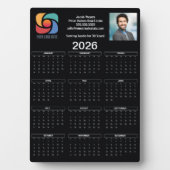 Benutzerdefiniertes schwarzes 2026 Firmenkalender- Fotoplatte (Vorderseite)