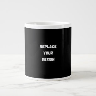 Benutzerdefiniertes Schwarzes Design Hinzufügen vo Jumbo-Tasse