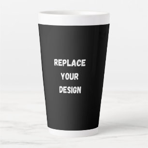 Benutzerdefiniertes Schwarzes Design Hinzufügen vo Milchtasse