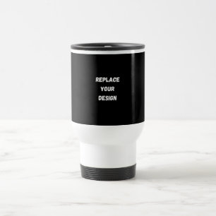 Benutzerdefiniertes Schwarzes Design Hinzufügen vo Reisebecher