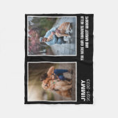 Benutzerdefiniertes Schwarzes Dog Memorial 2 FotoC Fleecedecke (Vorderseite)