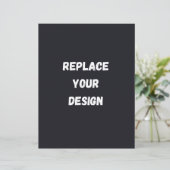 Benutzerdefiniertes schwarzes einfaches Design Fot (Stehend Vorderseite)