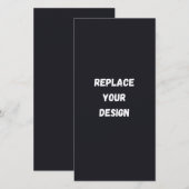 Benutzerdefiniertes schwarzes einfaches Design Fot Ankündigung (Vorne/Hinten)