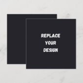 Benutzerdefiniertes schwarzes einfaches Design Fot Ankündigung (Vorne/Hinten)