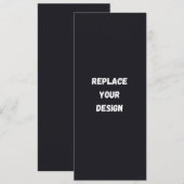 Benutzerdefiniertes schwarzes einfaches Design Fot Ankündigung (Vorne/Hinten)
