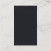 Benutzerdefiniertes schwarzes einfaches Design Fot Begleitkarte (Rückseite)