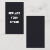 Benutzerdefiniertes schwarzes einfaches Design Fot Begleitkarte (Vorne/Hinten)