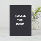 Benutzerdefiniertes schwarzes einfaches Design Fot Dankeskarte (Stehend Vorderseite)