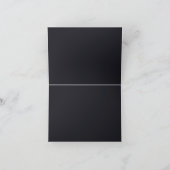 Benutzerdefiniertes schwarzes einfaches Design Fot Dankeskarte (Innenseite)