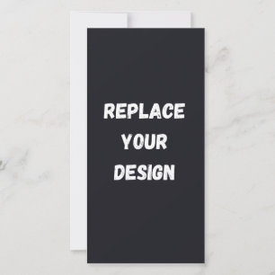 Benutzerdefiniertes schwarzes einfaches Design Fot Dankeskarte