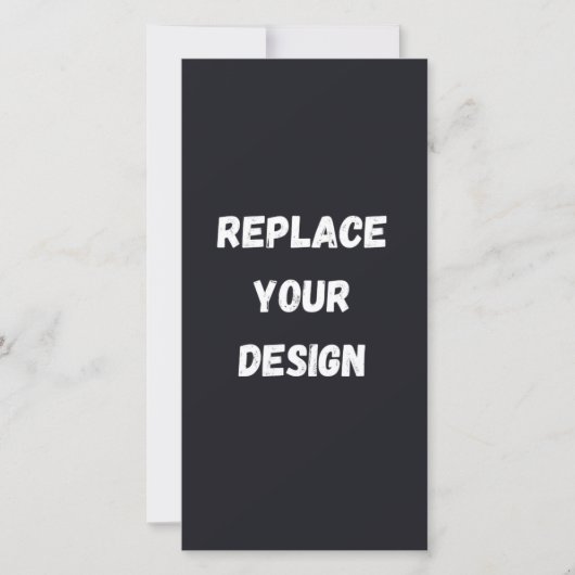 Benutzerdefiniertes schwarzes einfaches Design Fot Dankeskarte (Vorderseite)