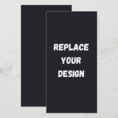 Benutzerdefiniertes schwarzes einfaches Design Fot Dankeskarte (Vorne/Hinten)
