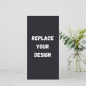 Benutzerdefiniertes schwarzes einfaches Design Fot Dankeskarte (Stehend Vorderseite)