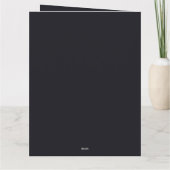 Benutzerdefiniertes schwarzes einfaches Design Fot Dankeskarte (Rückseite)