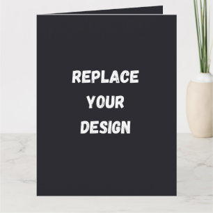 Benutzerdefiniertes schwarzes einfaches Design Fot Dankeskarte