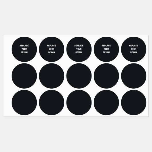 Benutzerdefiniertes schwarzes einfaches Design Fot Etiketten (Blatt)