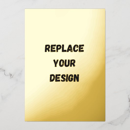 Benutzerdefiniertes schwarzes einfaches Design Fot Folieneinladung (Vorderseite)