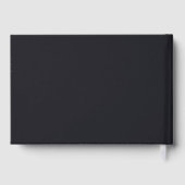 Benutzerdefiniertes schwarzes einfaches Design Fot Gästebuch (Rückseite)