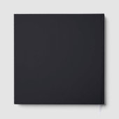 Benutzerdefiniertes schwarzes einfaches Design Fot Gästebuch (Rückseite)