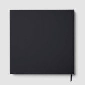 Benutzerdefiniertes schwarzes einfaches Design Fot Gästebuch (Rückseite)