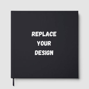 Benutzerdefiniertes schwarzes einfaches Design Fot Gästebuch