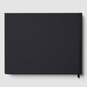 Benutzerdefiniertes schwarzes einfaches Design Fot Gästebuch (Rückseite)