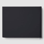 Benutzerdefiniertes schwarzes einfaches Design Fot Gästebuch (Rückseite)