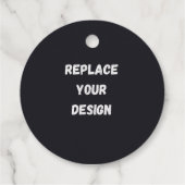 Benutzerdefiniertes schwarzes einfaches Design Fot Geschenkanhänger (Rückseite)
