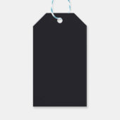Benutzerdefiniertes schwarzes einfaches Design Fot Geschenkanhänger (Rückseite)