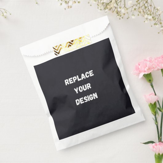 Benutzerdefiniertes schwarzes einfaches Design Fot Geschenktütchen (Versiegelt)