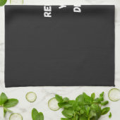 Benutzerdefiniertes schwarzes einfaches Design Fot Geschirrtuch (Gefaltet)