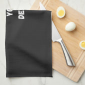 Benutzerdefiniertes schwarzes einfaches Design Fot Geschirrtuch (Viertel Falte)