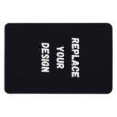 Benutzerdefiniertes schwarzes einfaches Design Fot Magnet (Horizontal)