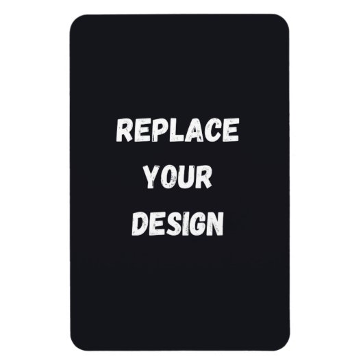 Benutzerdefiniertes schwarzes einfaches Design Fot Magnet (Vertikal)