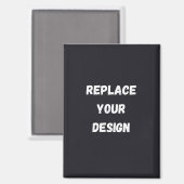 Benutzerdefiniertes schwarzes einfaches Design Fot Magnet (Vorderseite/Rückseite)