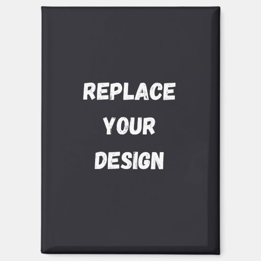 Benutzerdefiniertes schwarzes einfaches Design Fot Magnet (Vorderseite)