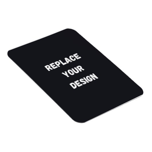 Benutzerdefiniertes schwarzes einfaches Design Fot Magnet (Rechte Seite)