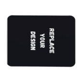 Benutzerdefiniertes schwarzes einfaches Design Fot Magnet (Horizontal)