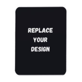 Benutzerdefiniertes schwarzes einfaches Design Fot Magnet (Vertikal)