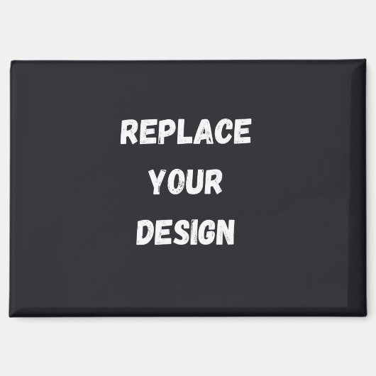 Benutzerdefiniertes schwarzes einfaches Design Fot Magnet (Vorderseite)