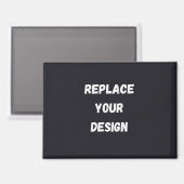 Benutzerdefiniertes schwarzes einfaches Design Fot Magnet (Vorderseite/Rückseite)
