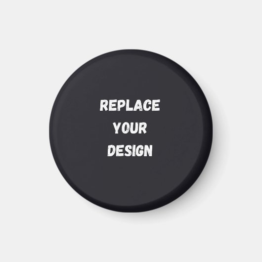 Benutzerdefiniertes schwarzes einfaches Design Fot Magnet (Vorne)