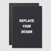 Benutzerdefiniertes schwarzes einfaches Design Fot Magneteinladung (Vorne/Hinten)