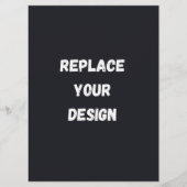 Benutzerdefiniertes schwarzes einfaches Design Fot Menükarte (Vorderseite)