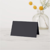 Benutzerdefiniertes schwarzes einfaches Design Fot Platzkarte (Rückseite)
